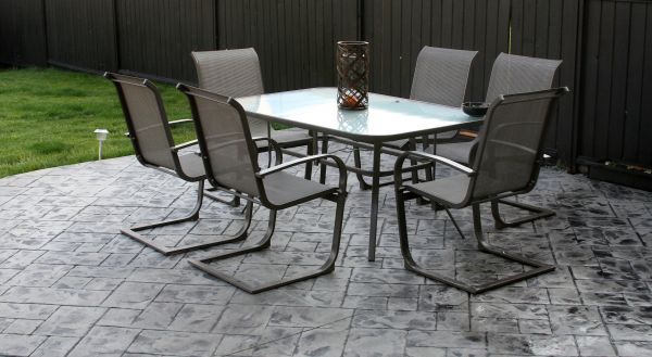 Backyard Concrete Stamping in Bellevue